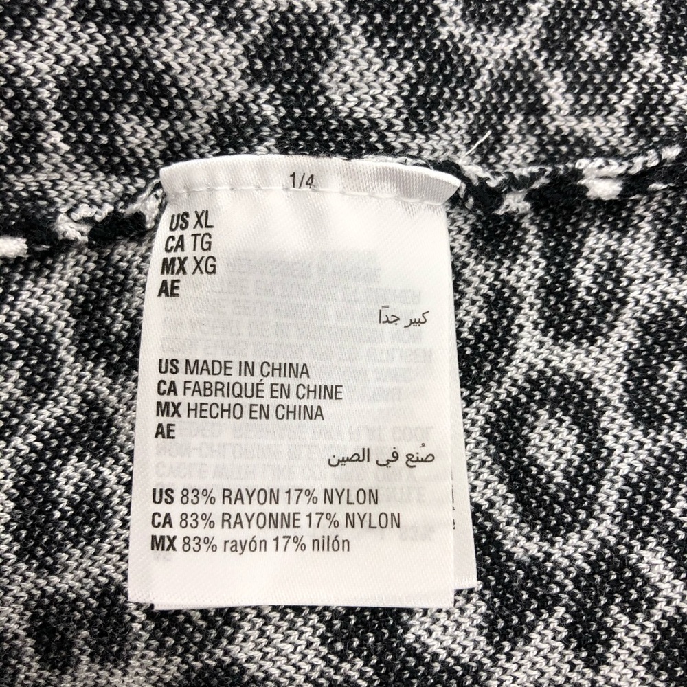 Culpos X INC Black White Leopard Print Sweater - Picture 8 of 9